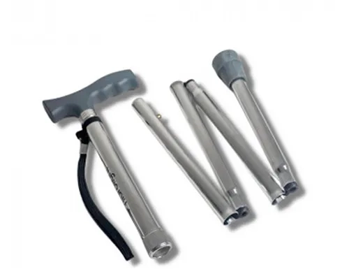 Bengala Aluminio Bastao T Regulavel e Dobravel - Hidrolight